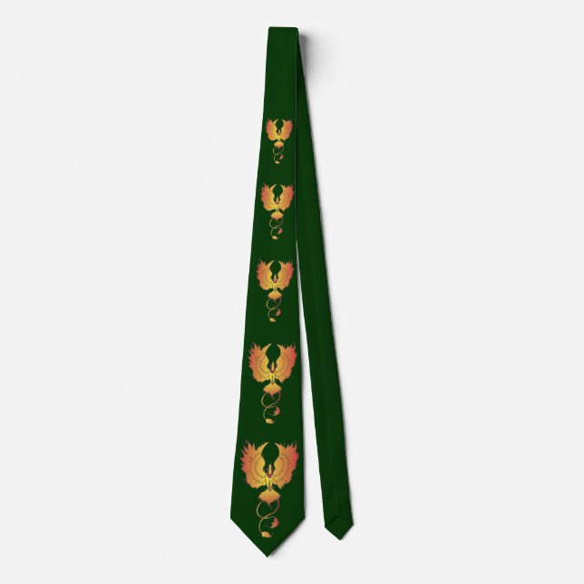Phoenix Rising Vertical Repetition Tie (Front)