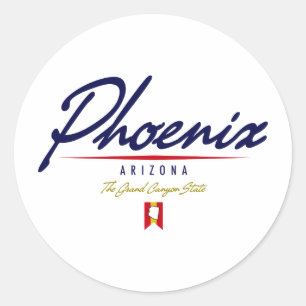 Phoenix Script Classic Round Sticker