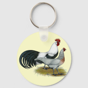 Phoenix: Silver Duckwing Pair Key Ring