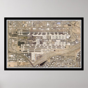 Phoenix Sky Harbor Intl Airport Satellite Map Poster