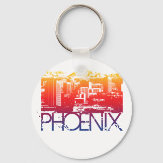 Phoenix Skyline Design Key Ring