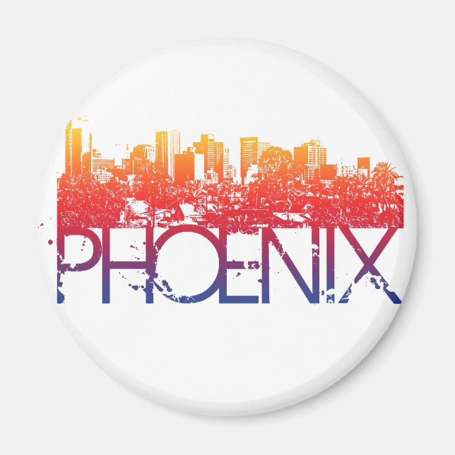 Phoenix Skyline Design Magnet (Front)