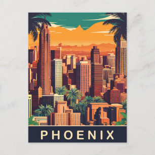 Phoenix Skyline, Travel Postcard