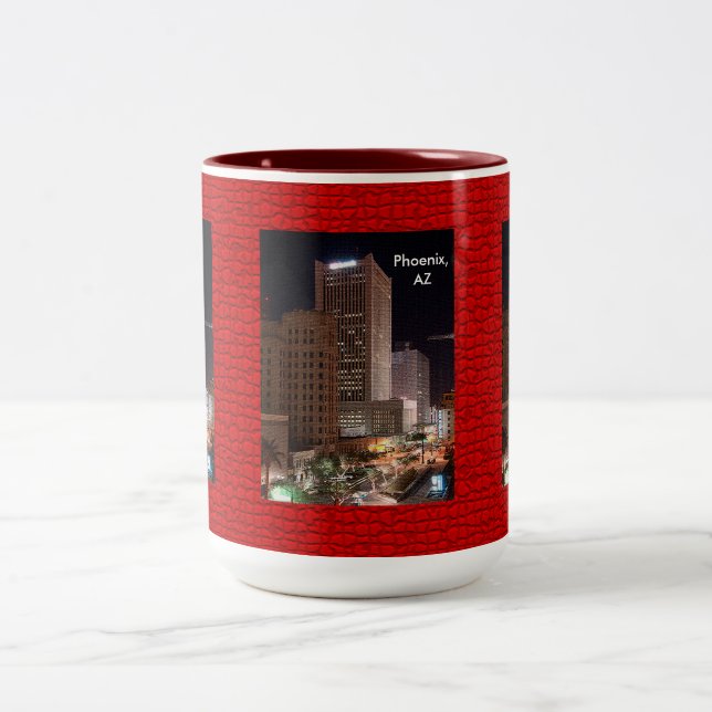 Phoenix Skyscrapers at Night Mug (Center)