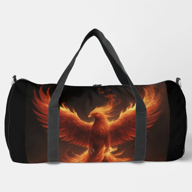 Phoenix Soar: Mythical Rising Phoenix  Duffle Bag (Front)
