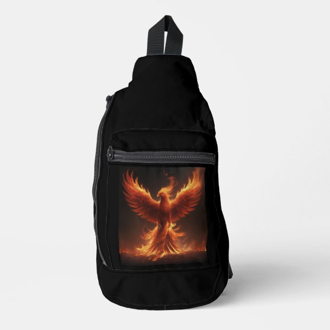 Phoenix Soar: Mythical Rising Phoenix  Sling Bag (Front)