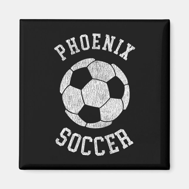 Phoenix Soccer Retro Distressed 90's Vintage  Magnet (Front)