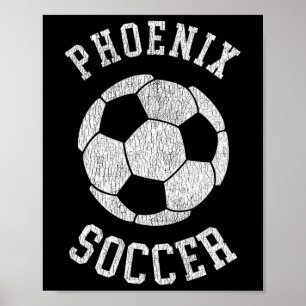 Phoenix Soccer Retro Distressed 90's Vintage Poster