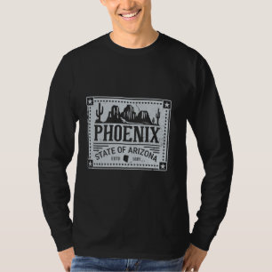 Phoenix State Of Arizona Estd 1881 Cactus Mountain T-Shirt