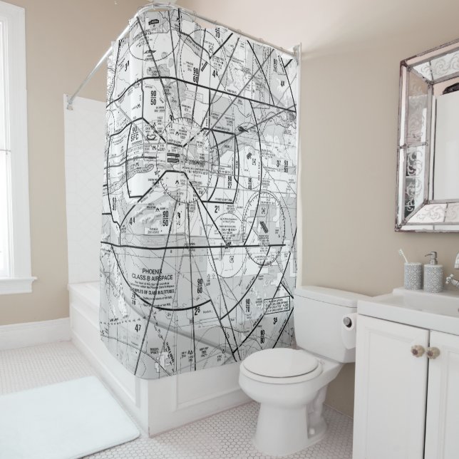 Phoenix TAC Chart Shower Curtain (In Situ)