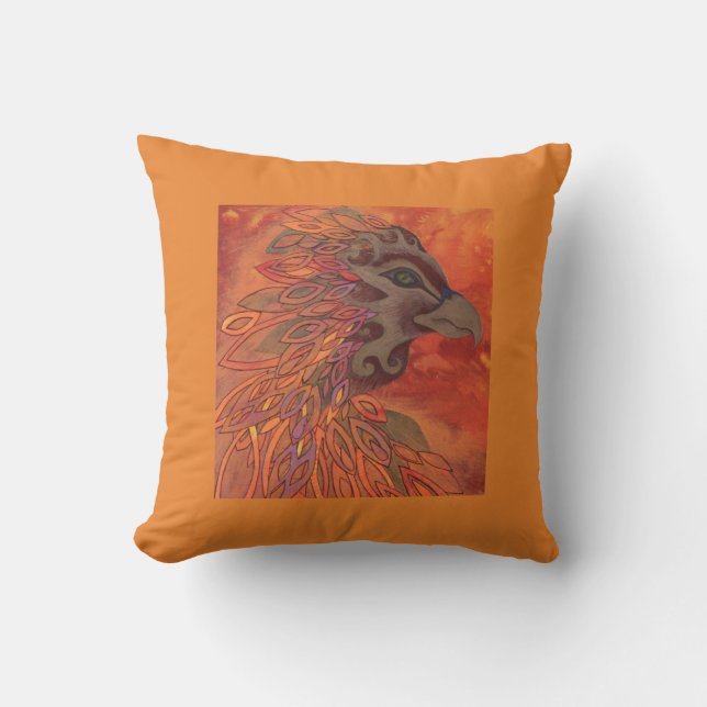 Phoenix Throw Pillow (Front)