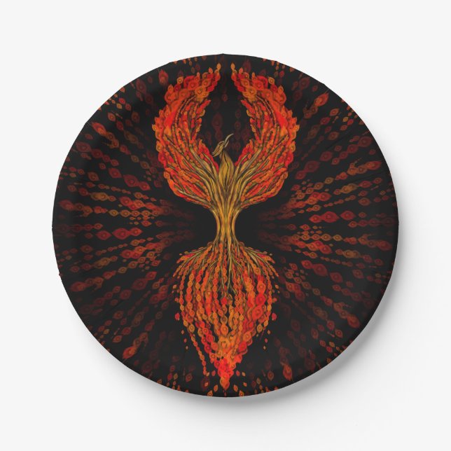 Phoenix Tree of Life Paper Plate (Front)