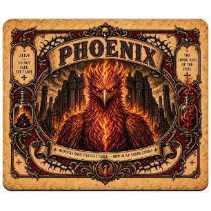 Phoenix, Vintage Circus Monster Mouse Mat