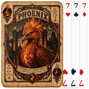Phoenix, Vintage Circus Monsters Playing Cards