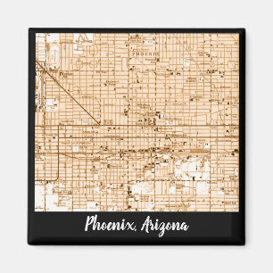 Phoenix vintage map  magnet