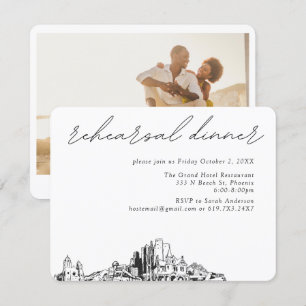 Phoenix Wedding Elegant Rehearsal Dinner Enclosure Card