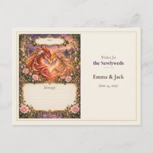 Phoenix Wedding Guest Book Wishes Postcard