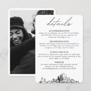 Phoenix Wedding Vertical Details Enclosure Card