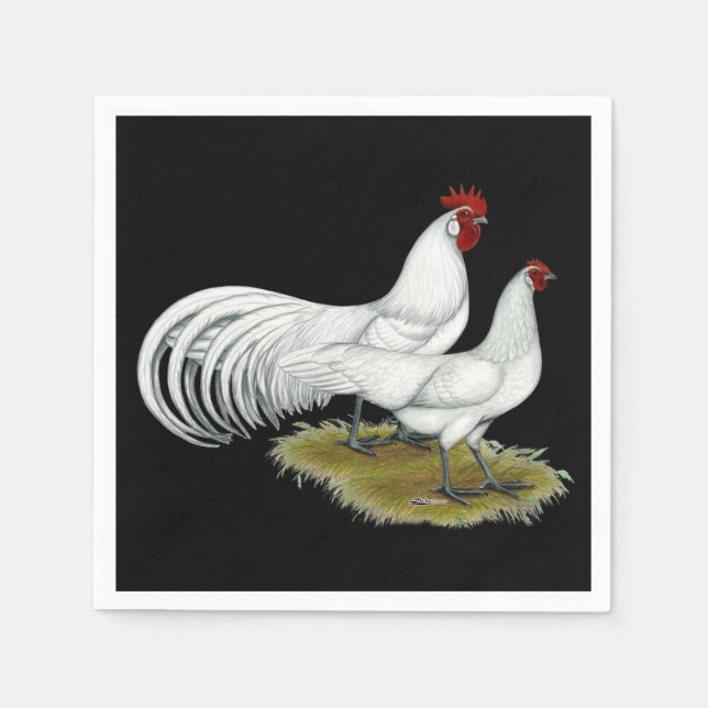 Phoenix:  White Pair Napkin (Front)