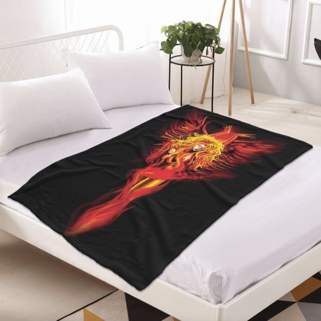 Phoenix Woman Fleece Blanket (Creator Uploaded)