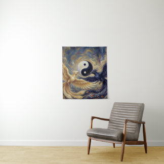 Phoenix Yin Yang Wall Tapestry