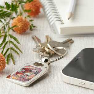 Phoenix's Resurgence: Rising from Life's Flame Key Ring