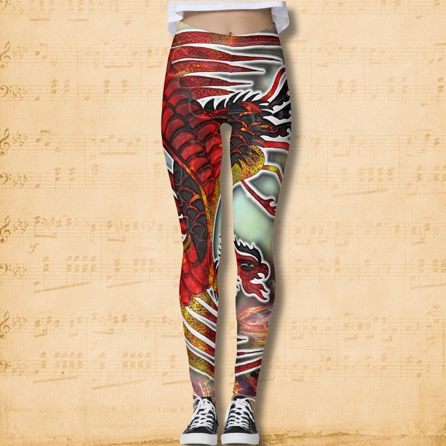 Phoenix's Resurgence: Rising from Life's Flame Leggings (Creator Uploaded)