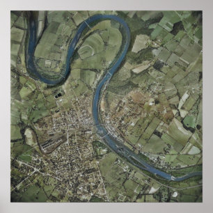 Phoenixville Mont Clare 1947 Aerial Photograph PA Poster
