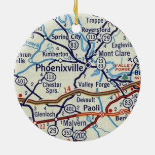 Phoenixville PA Ceramic Tree Decoration