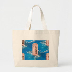 phone booth large tote bag