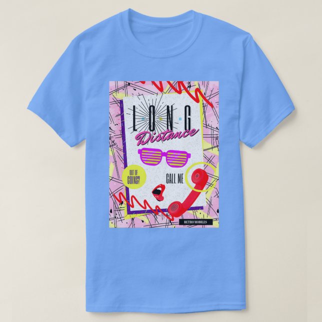 Phone booth long distance call need coins T-Shirt (Design Front)