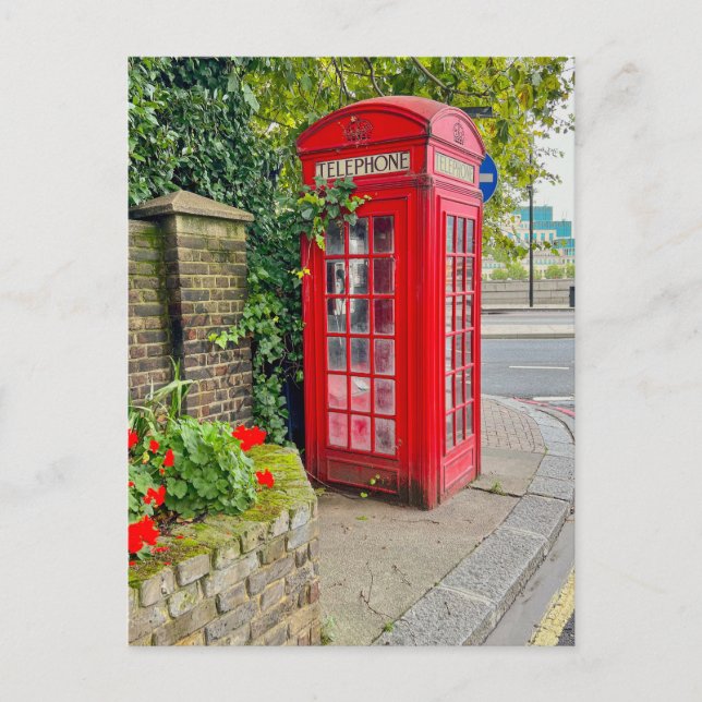 Phone Box, London UK Postcard (Front)