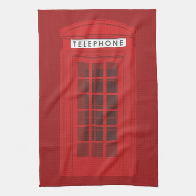 Phone Box Tea Towel (Vertical)