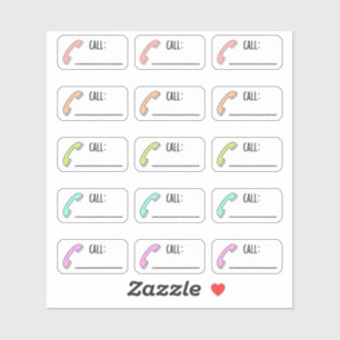 Phone Call Telephone Reminder Labels Bujo Planner