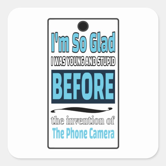 Phone Camera  Square Sticker (Front)