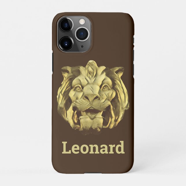 Phone Case - Architectural Lion Head with Name (Back)