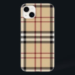 Phone Case Beige Plaid<br><div class="desc">Beige Phone Case</div>