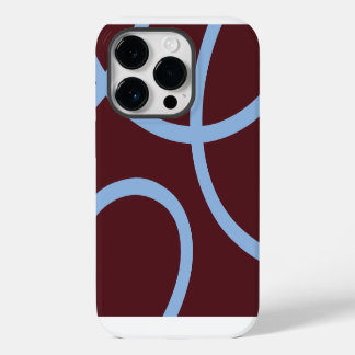 Phone Case – Blue Lines on Burgundy