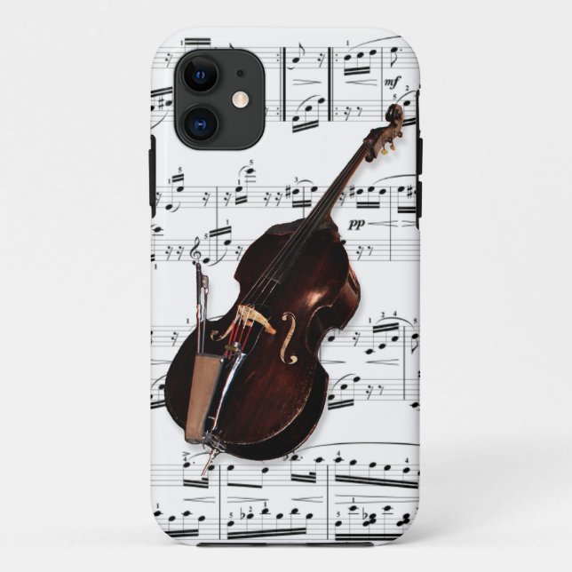 Phone Case. Double Bass & sheet music. Pick colour Case-Mate iPhone Case (Back)