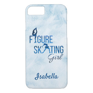 Phone case Figure skating girl blue lines