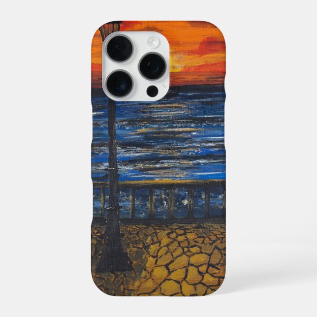 Phone Case/ handmade artwork/ Sunset by the Sea iPhone Case (Back)