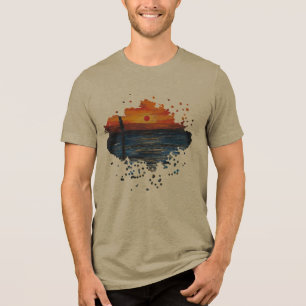 Phone Case/ handmade artwork/ Sunset by the Sea Tri-Blend Shirt
