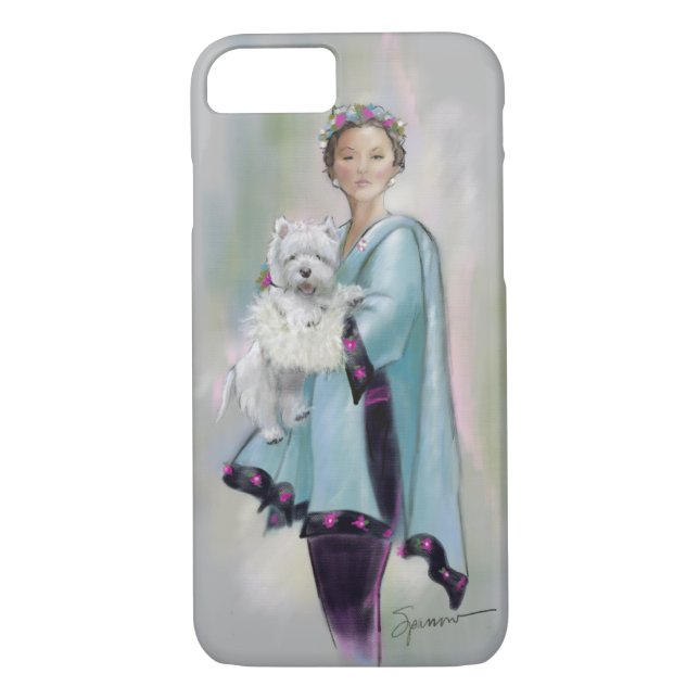 Phone Case Iphone Westie Dog Vintage Retro Fashion (Back)