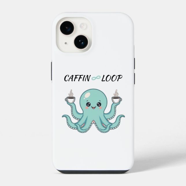 Phone Case – Octopus Coffee Design (Back)