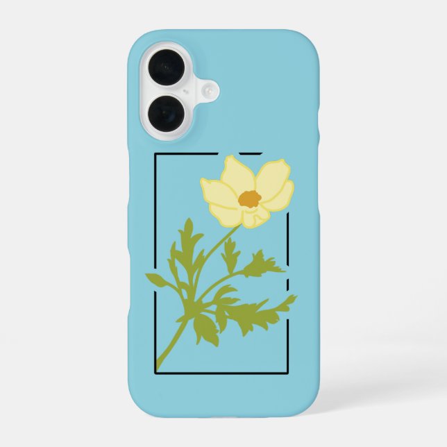 Phone case, pasque flower design case (Back)