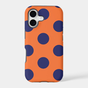 Phone Case Polka Dot (Orange & Navy Blue)