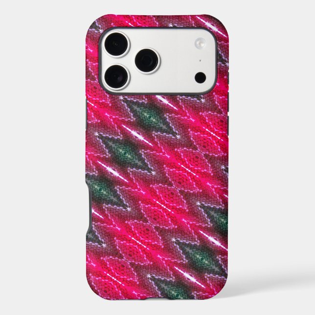Phone Case - Red Kaleidoscopic Pattern (Back)