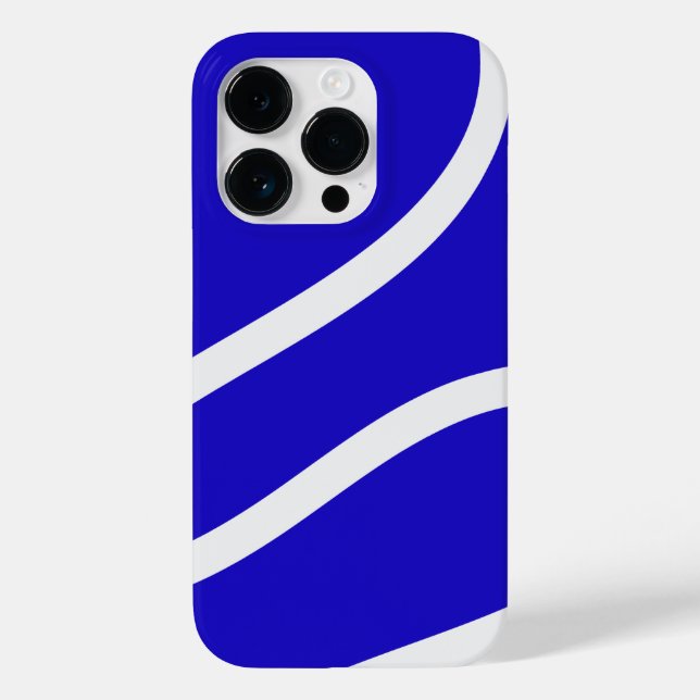 Phone Case – White Lines on Blue (Back)