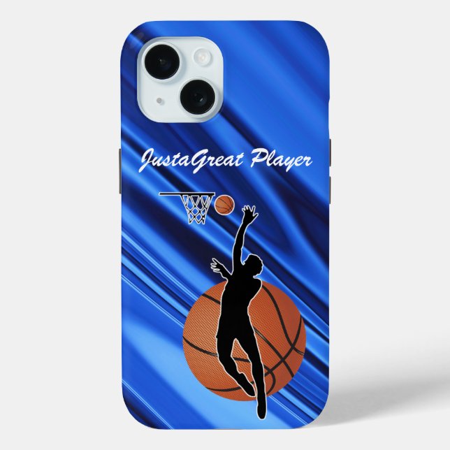 Phone Case with a Basketball theme (Back)