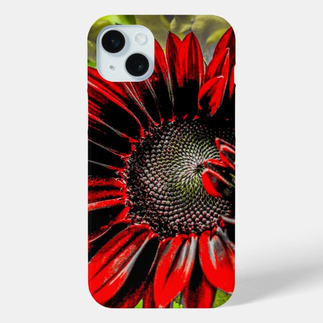 Phone case with a sunflower design (Back)